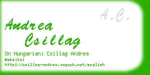 andrea csillag business card